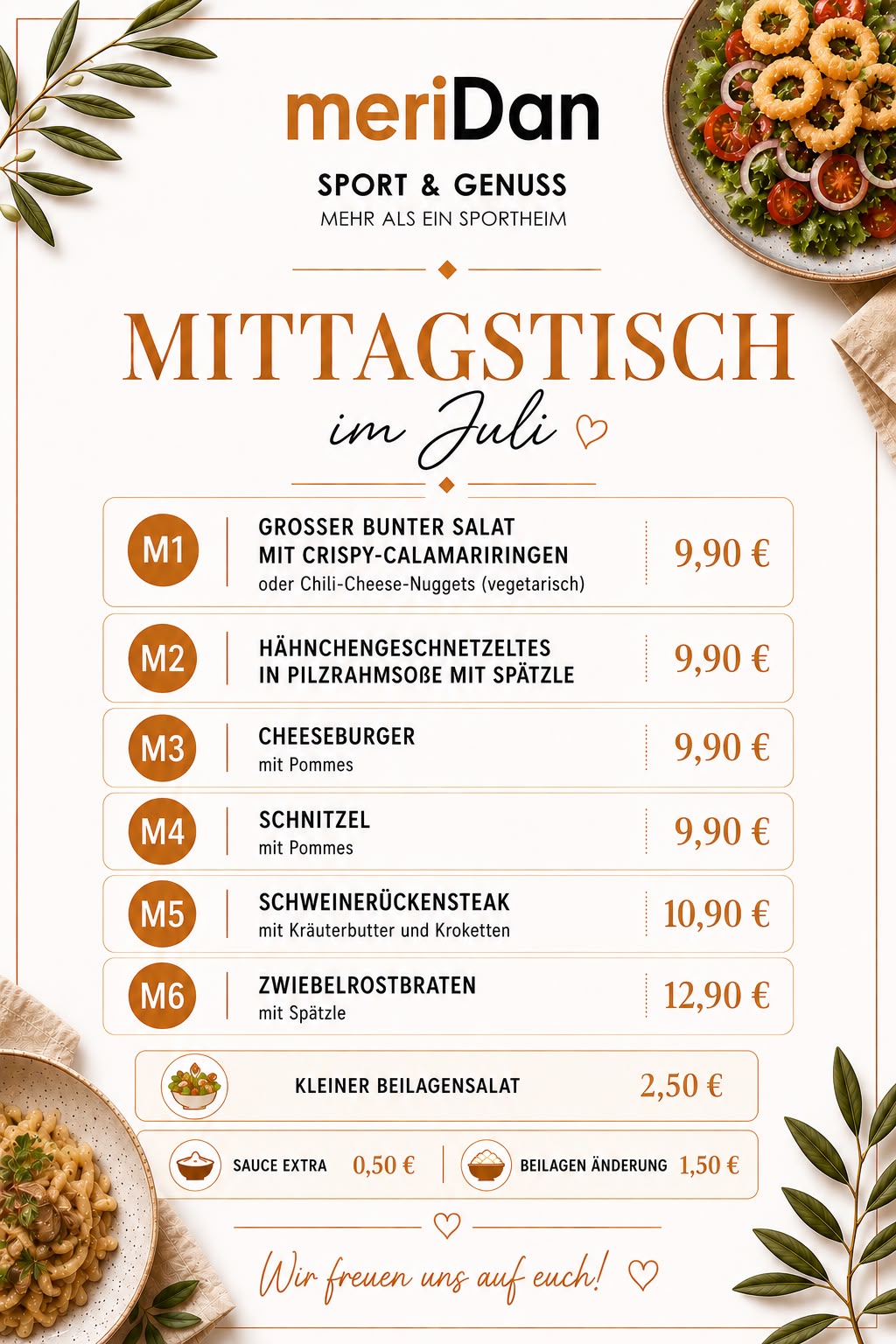 meriDan Mittagstisch Monatskarte
