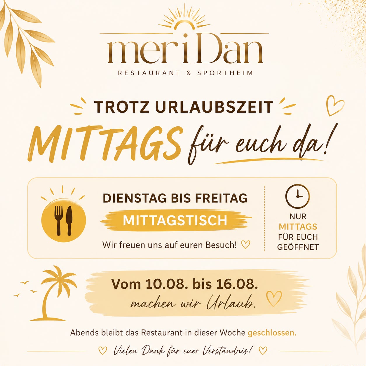 Urlaubs-Info meriDan Sportheim